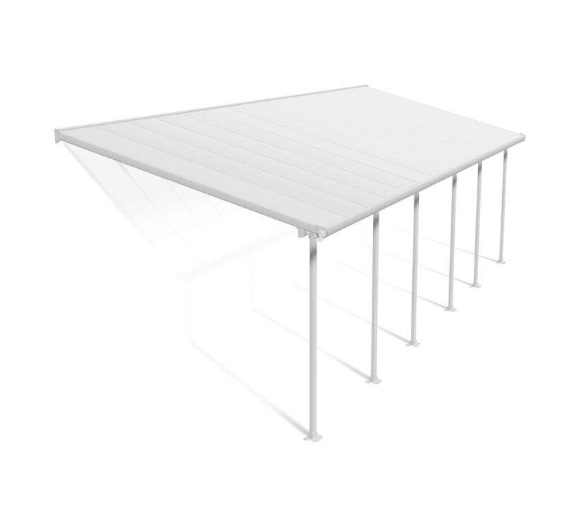 Palram - Canopia Aluminium Terrassenüberdachung Feria | Weiß | 295x915x305 cm 