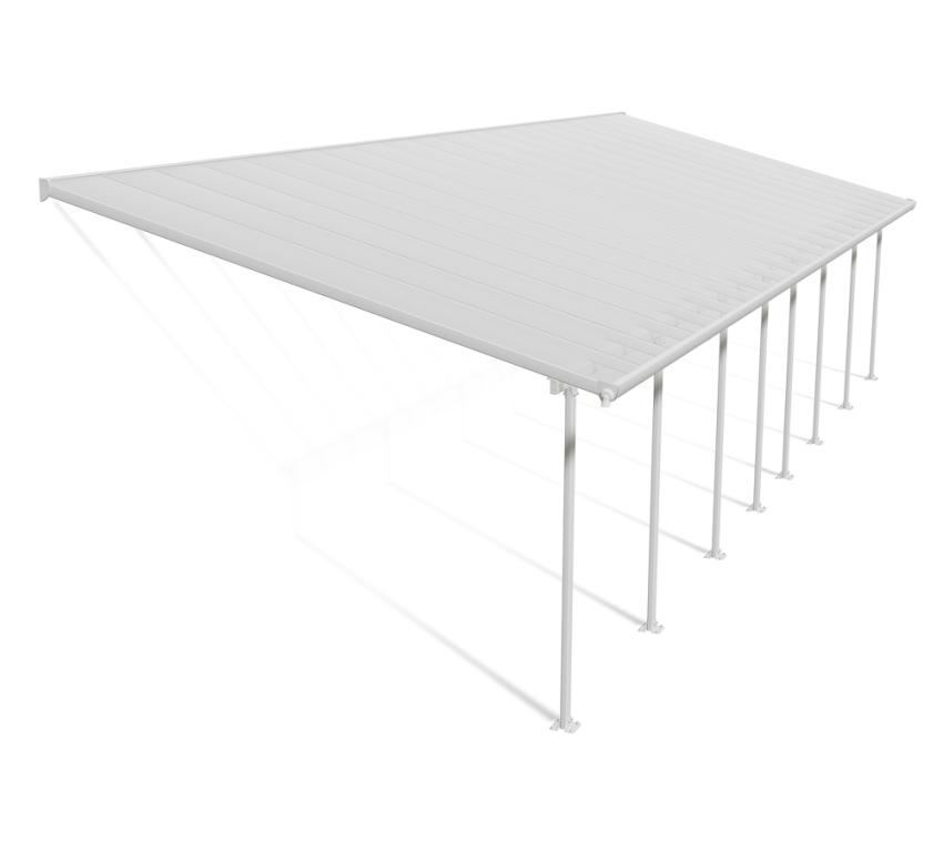 Palram - Canopia Aluminium Terrassenüberdachung Feria | Weiß | 387x1212x305 cm 