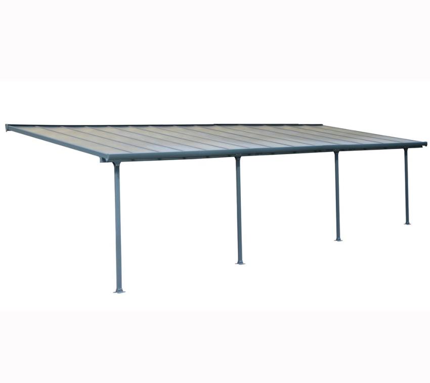 Palram - Canopia Aluminium Terrassenüberdachung Feria | Anthrazit | 295x851x305 cm 