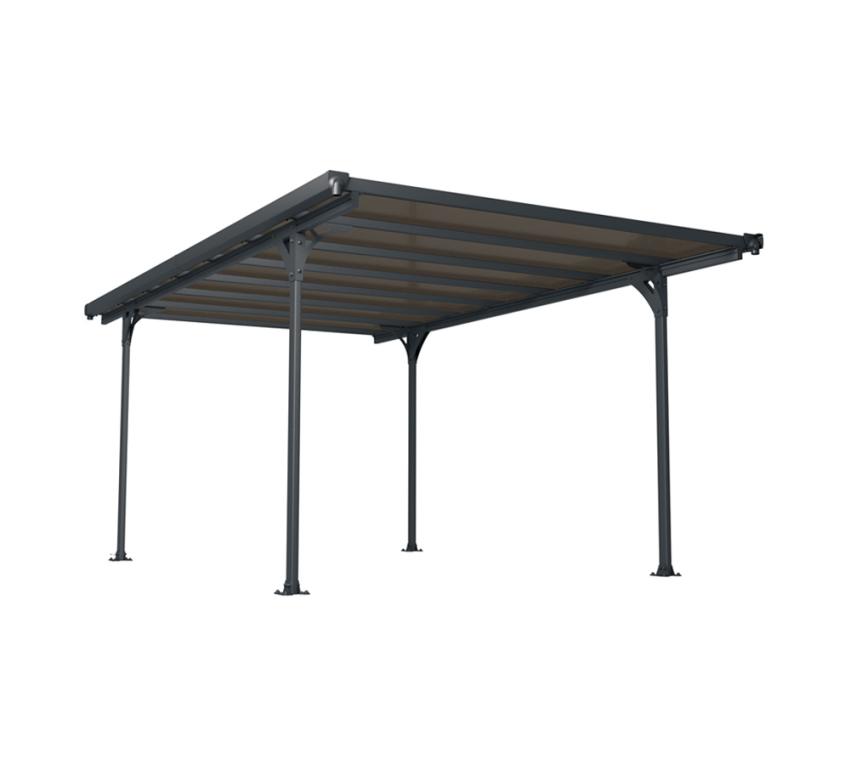 Palram - Canopia Aluminium Carport Verona 5000 | Anthrazit | 500x297x218 cm 