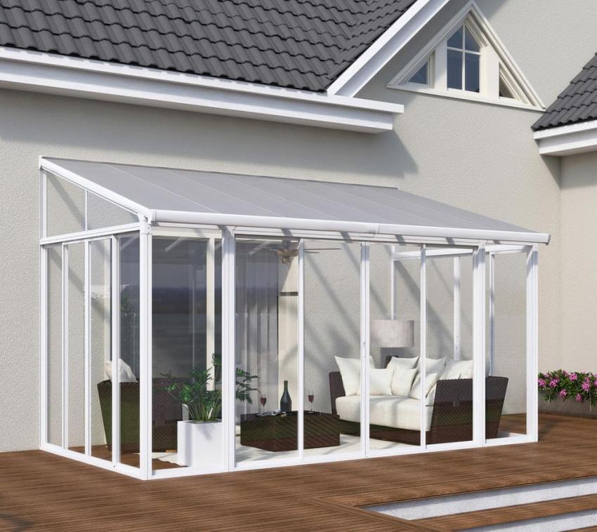 Palram - Canopia Aluminium Wintergarten Sanremo | Weiß | 295x435x310 cm 