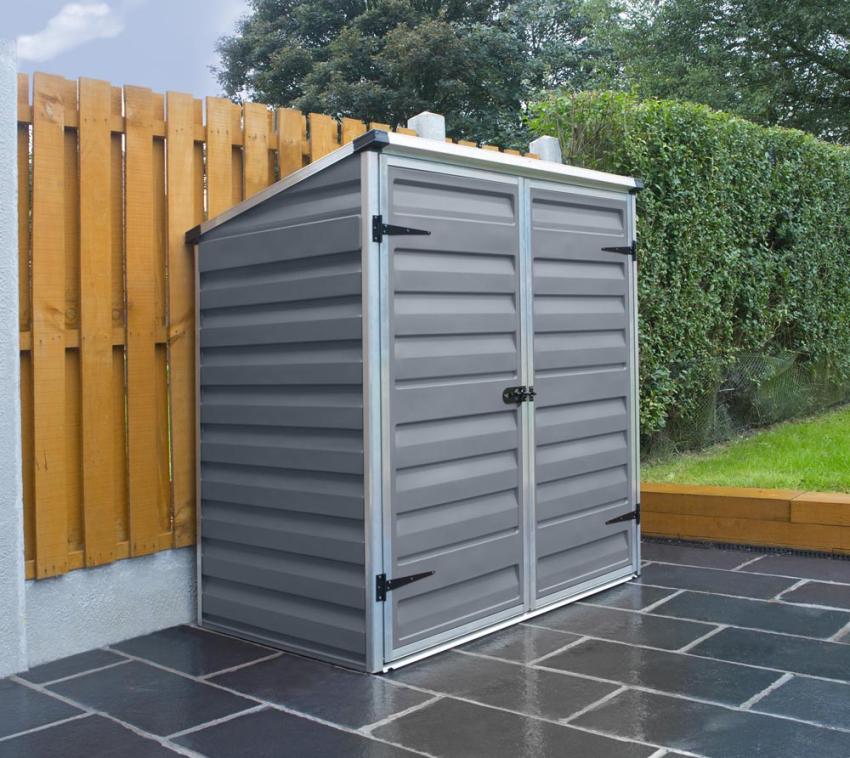 B-WARE Palram - Canopia Aluminium Gerätebox Voyager | Dunkelgrau | 90x139x147 cm 