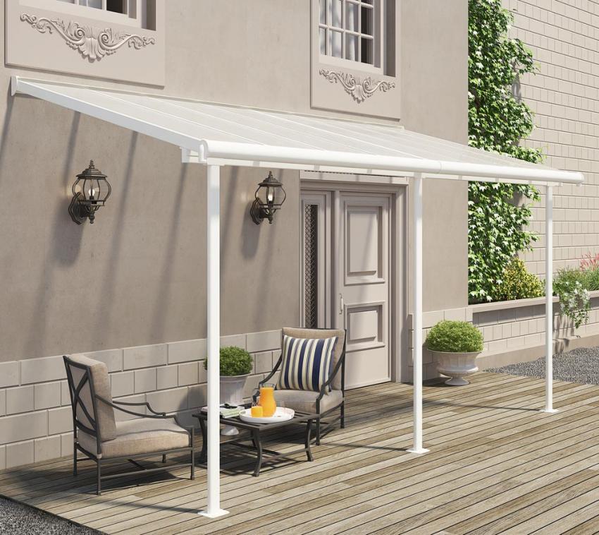 Palram - Canopia Aluminium Terrassenüberdachung Sierra | Weiß | 448x228x300 cm 