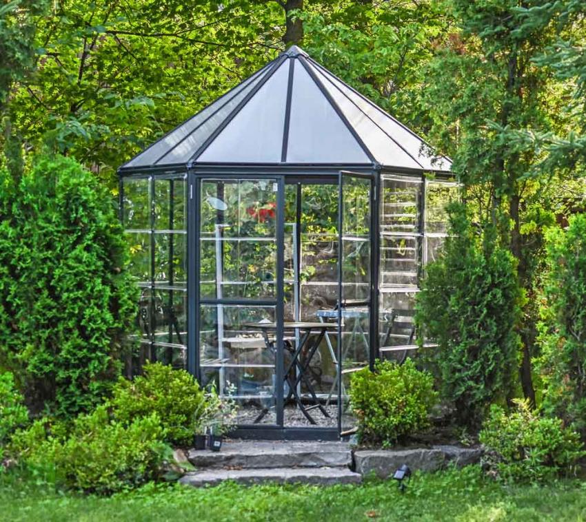 Palram - Canopia Aluminium Gewächshaus Oasis | Anthrazit | 267 cm 