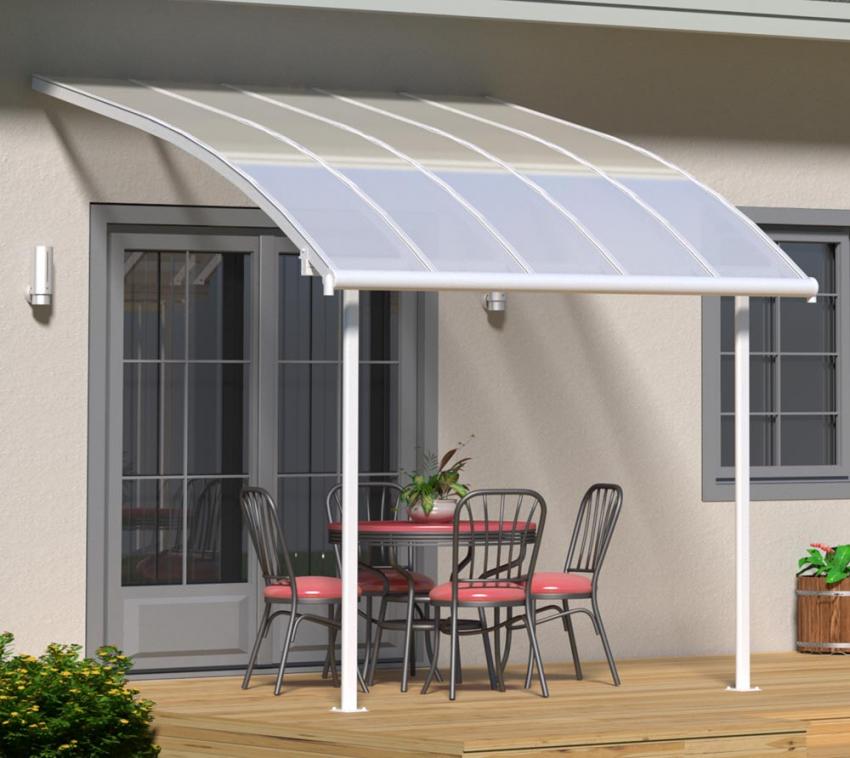 Palram - Canopia Aluminium Terrassenüberdachung Joya | Weiß | 295x314x331 cm 