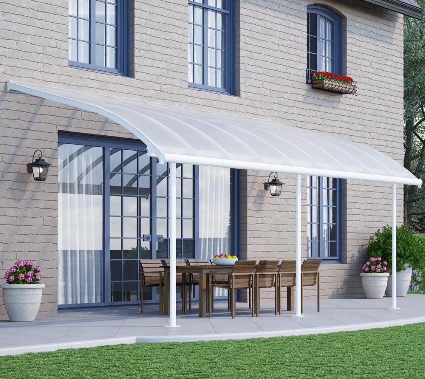 Palram - Canopia Aluminium Terrassenüberdachung Joya | Weiß | 295x555x331 cm 