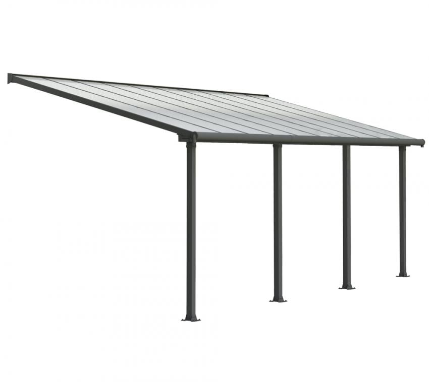 Palram - Canopia Aluminium Terrassenüberdachung Olympia | Anthrazit | 300x619x305 cm 