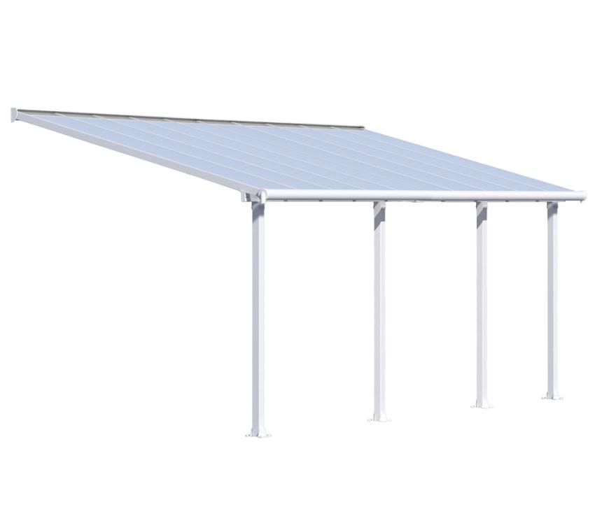 Palram - Canopia Aluminium Terrassenüberdachung Olympia | Weiß | 300x619x305 cm 
