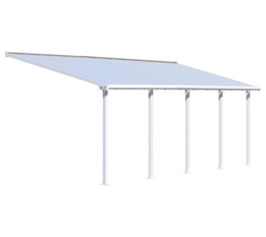 Palram - Canopia Aluminium Terrassenüberdachung Olympia | Weiß | 295x730x305 cm 