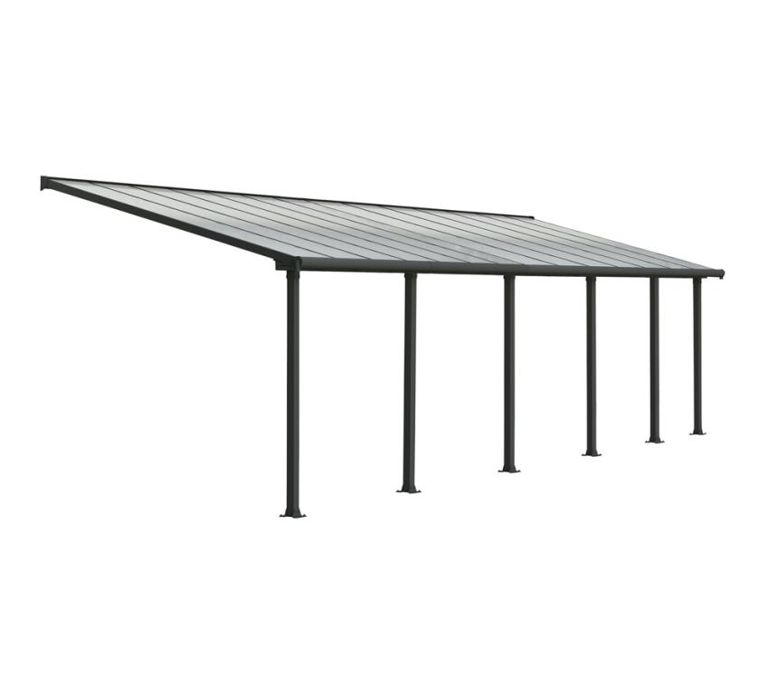 Palram - Canopia Aluminium Terrassenüberdachung Olympia | Anthrazit | 295x860x305 cm 