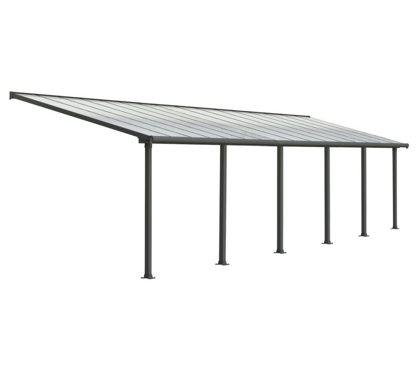 Palram - Canopia Aluminium Terrassenüberdachung Olympia | Grau | 295x980x305 cm 