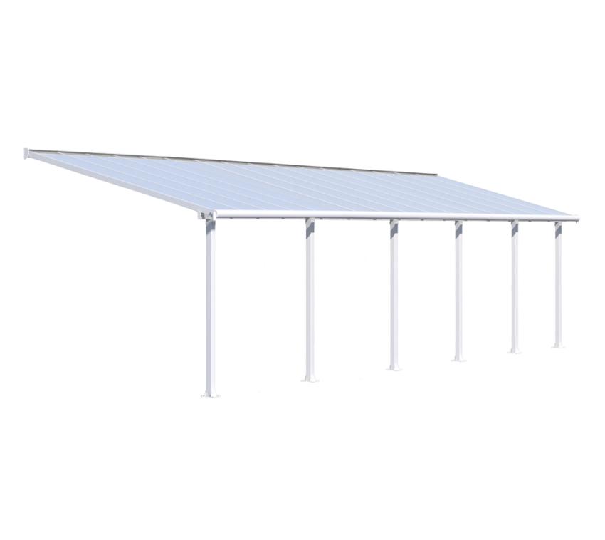 Palram - Canopia Aluminium Terrassenüberdachung Olympia | Weiß | 295x980x305 cm 