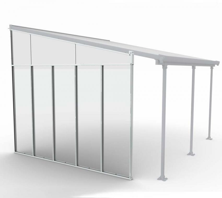 Palram - Canopia Terrassendach 4 Seitenwand weiß 