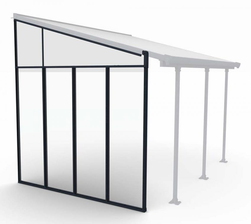 Palram - Canopia Terrassenüberdachung Seitenwand grau 264 cm 