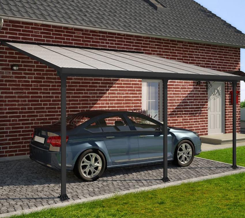 Palram - Canopia Aluminium Terrassenüberdachung Feria | Anthrazit | 1035 cm 