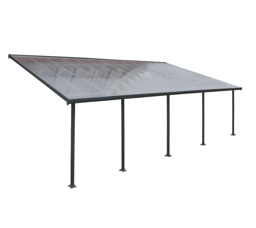 Palram - Canopia Aluminium Terrassenüberdachung Feria | Anthrazit | 387x850x305cm 