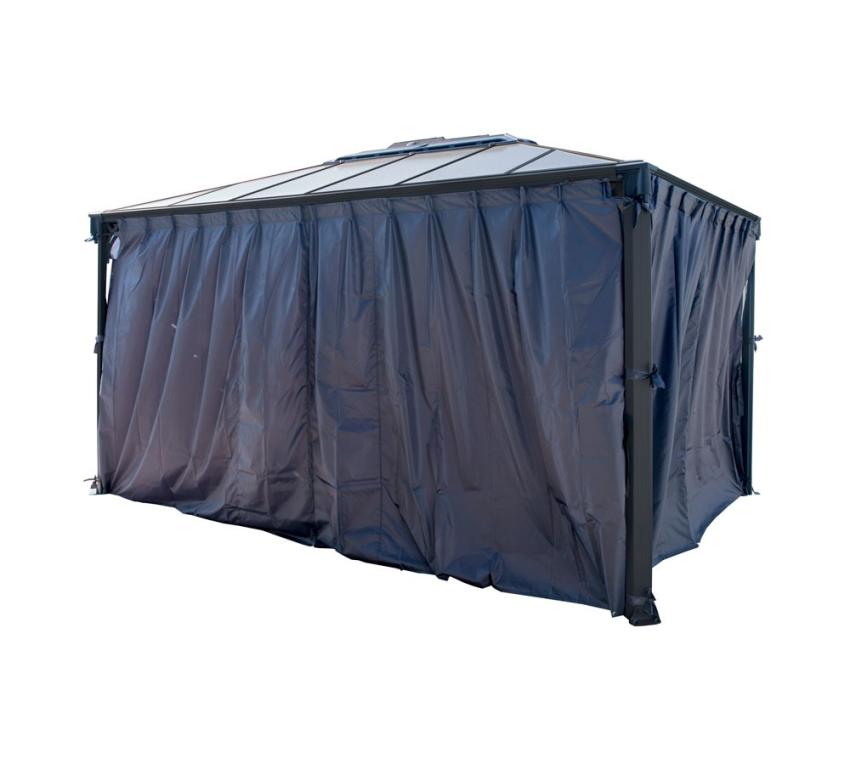 Palram - Canopia Polyester Vorhänge für Pavillon Milano 4300 Martinique 5000 | Grau 