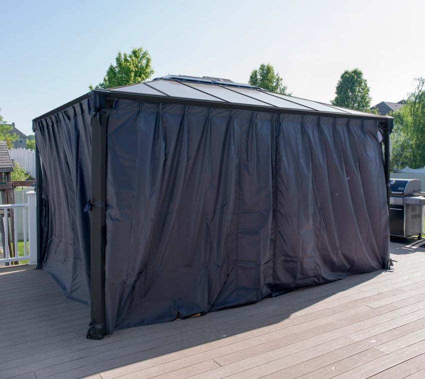 Palram - Canopia Polyester Vorhänge Pavillon Martinique 4300 | Grau 