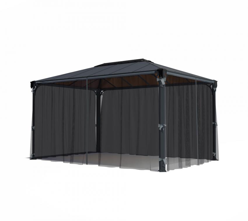 Palram - Canopia Polyester Pavillon Martinique 4300 Moskitonetz grau 