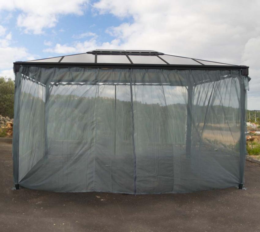 Palram - Canopia Polyester Moskitonetz für Pavillon Milano 4300 Martinique 5000 | Grau | 