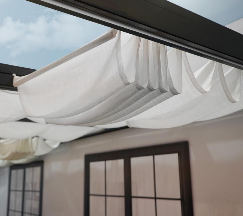 Palram - Canopia Sonnensegel für Terrassendach Stockholm | Weiß | 340x515 cm 