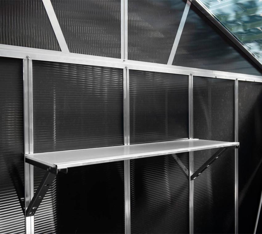 Palram - Canopia Regalboden für Gerätehaus Yukon 4er Set | Weiß | 104x35x27 cm 