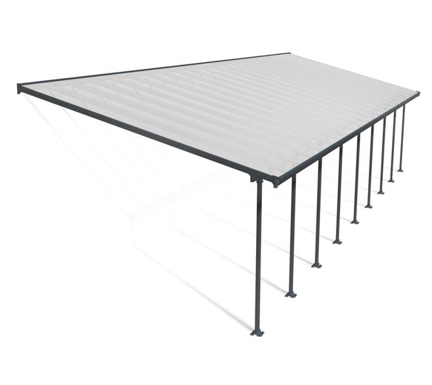 Palram - Canopia Aluminium Terrassenüberdachung Feria | Anthrazit | 385x1275x305 cm 