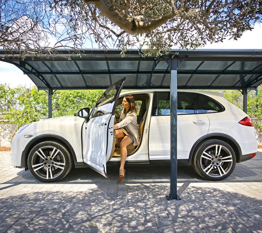 Palram - Canopia Aluminium Carport Arcadia 5000 | Anthrazit | 502x359x242 cm 