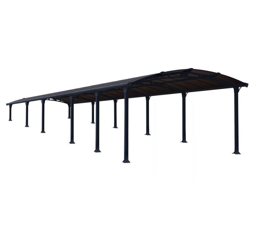 Palram - Canopia Aluminium Carport Arcadia 12700 | Anthrazit | 1285x359x242 cm 