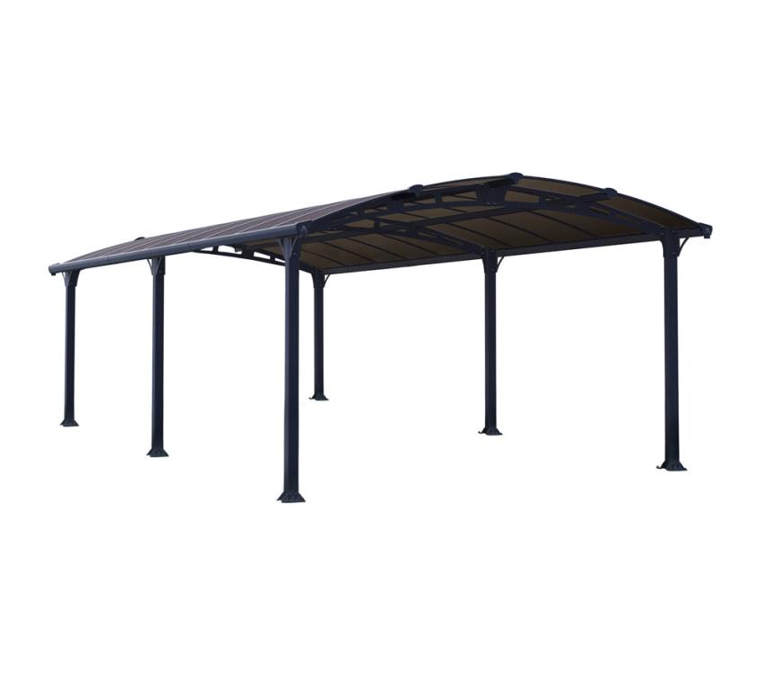 Palram - Canopia Aluminium Carport Arcadia 6400 | Anthrazit | 644x359x242 cm 