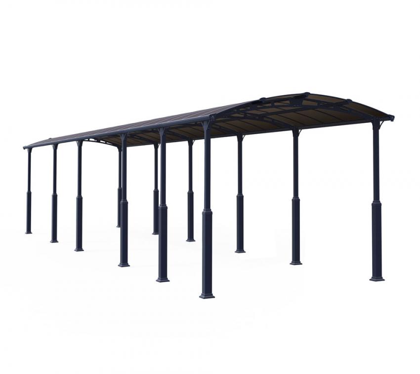 Palram - Canopia Aluminium Carport Arcadia Alpine 12700 | Anthrazit | 1285x359x352 cm 