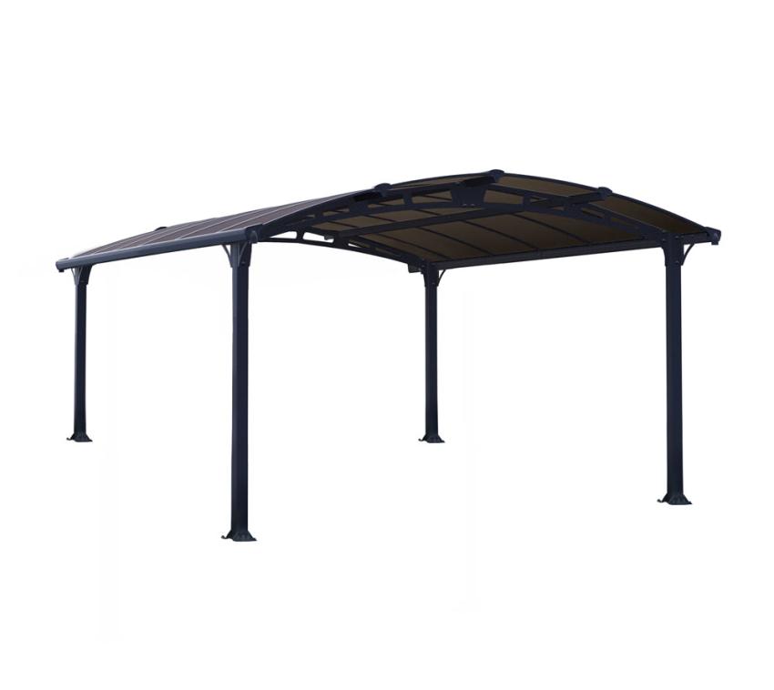 Palram - Canopia Aluminium Carport Arcadia 4300 | Anthrazit | 430x359x242 cm 