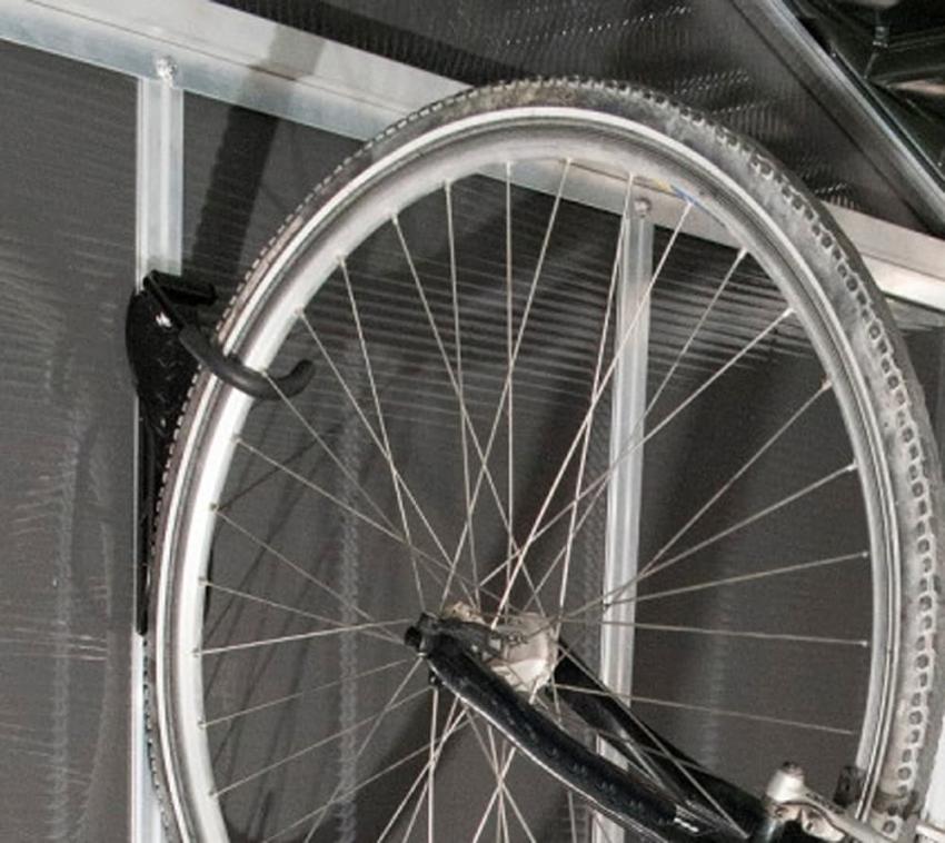 Palram - Canopia Fahrradhalterung für Gerätehaus Yukon 3er Set | Schwarz | 26x11 cm 