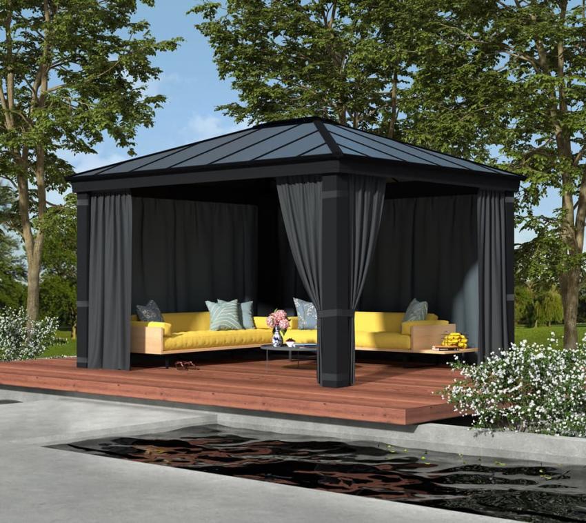 Palram - Canopia Vorhänge für Pavillon Dallas 4300 | Grau 