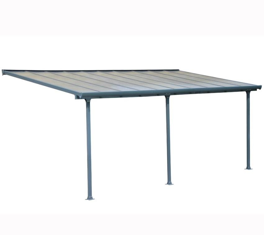 Palram - Canopia Aluminium Terrassenüberdachung Feria | Anthrazit | 295x610x305 cm 