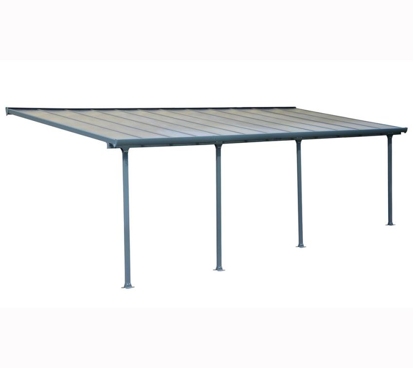 Palram - Canopia Aluminium Terrassenüberdachung Feria | Anthrazit | 295x971x305 cm 