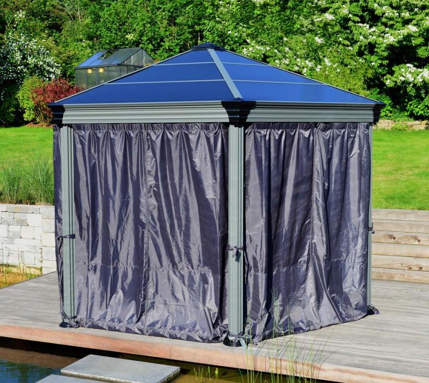 Palram - Canopia Polyester Vorhänge für Pavillon Roma und Monaco | Grau 