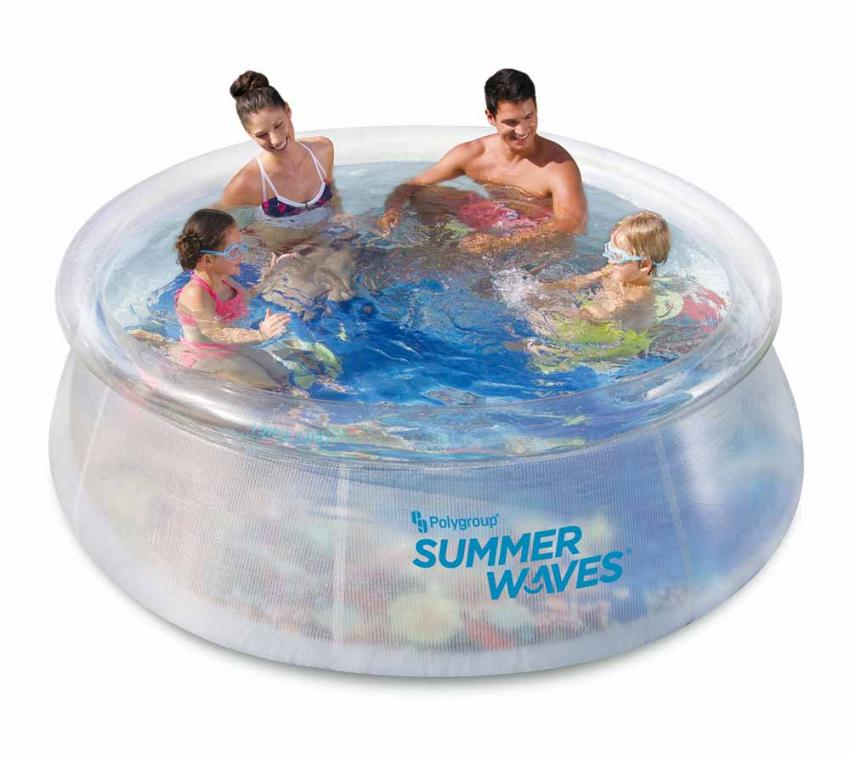 Summer Waves Quick Up Pool Unterwasserwelt inkl. 3D Brillen | Weiß | 