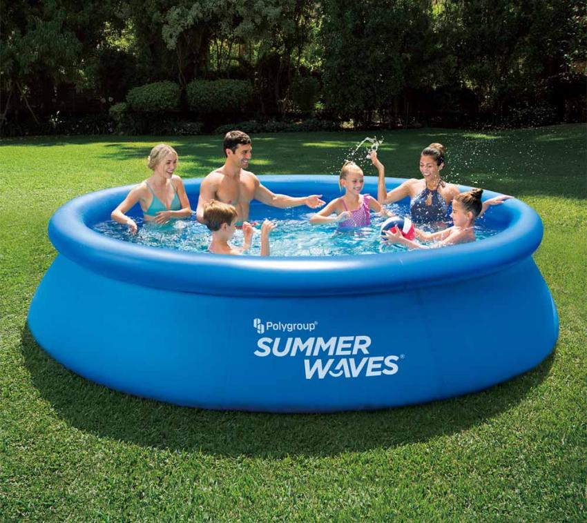Summer Waves Quick Up Pool rund | Blau | 366x366x76 cm 