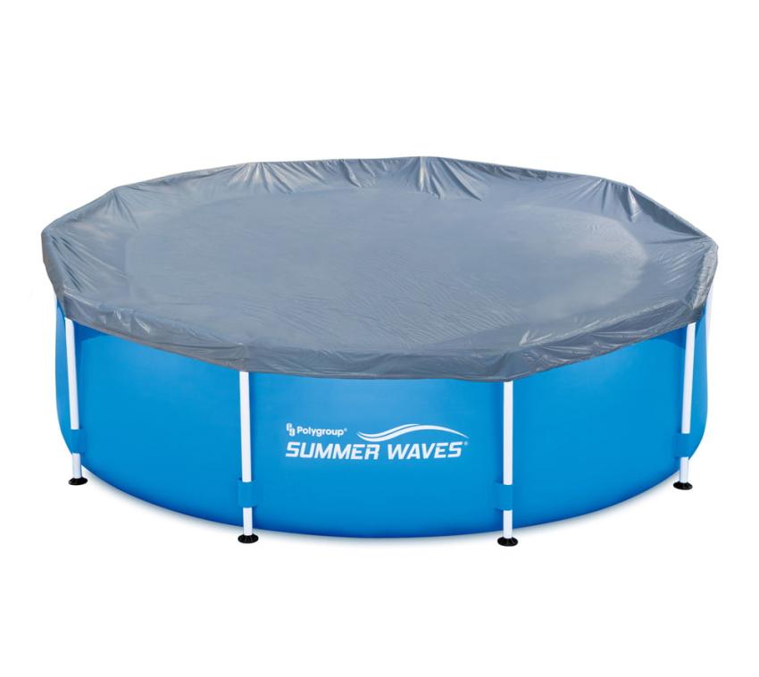 Summer Waves PVC Pool Abdeckplane Frame Pool blau Ø 305 cm 