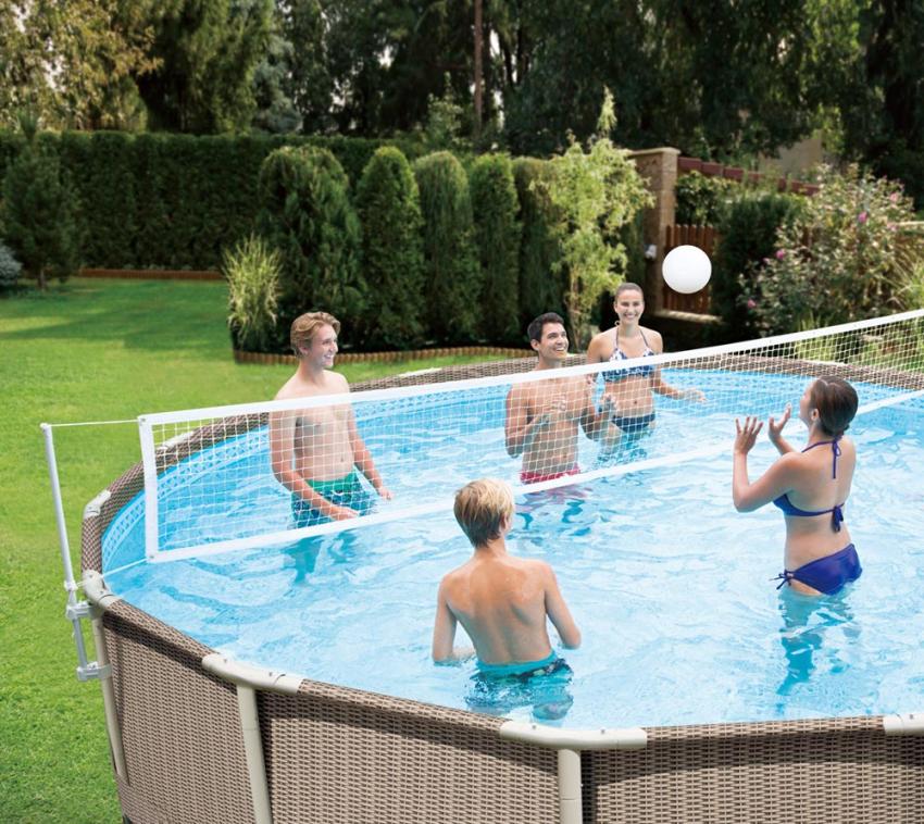 Summer Waves Poolspiel Volleyball Netz Tor Frame Pool Zubehör 60x3x88 cm 