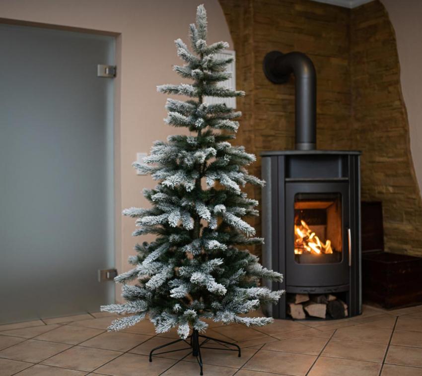 B-WARE Evergreen Künstlicher Weihnachtsbaum Cedar Frost Kiefer | Weiß | 180 cm 