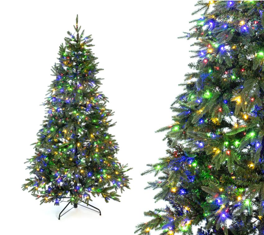 Evergreen Künstlicher Weihnachtsbaum Sherwood Fichte LED | Grün 210 cm