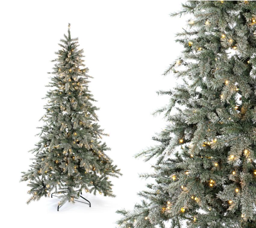 Evergreen Künstlicher Weihnachtsbaum Frost Fichte LED | Weiß | 180 cm