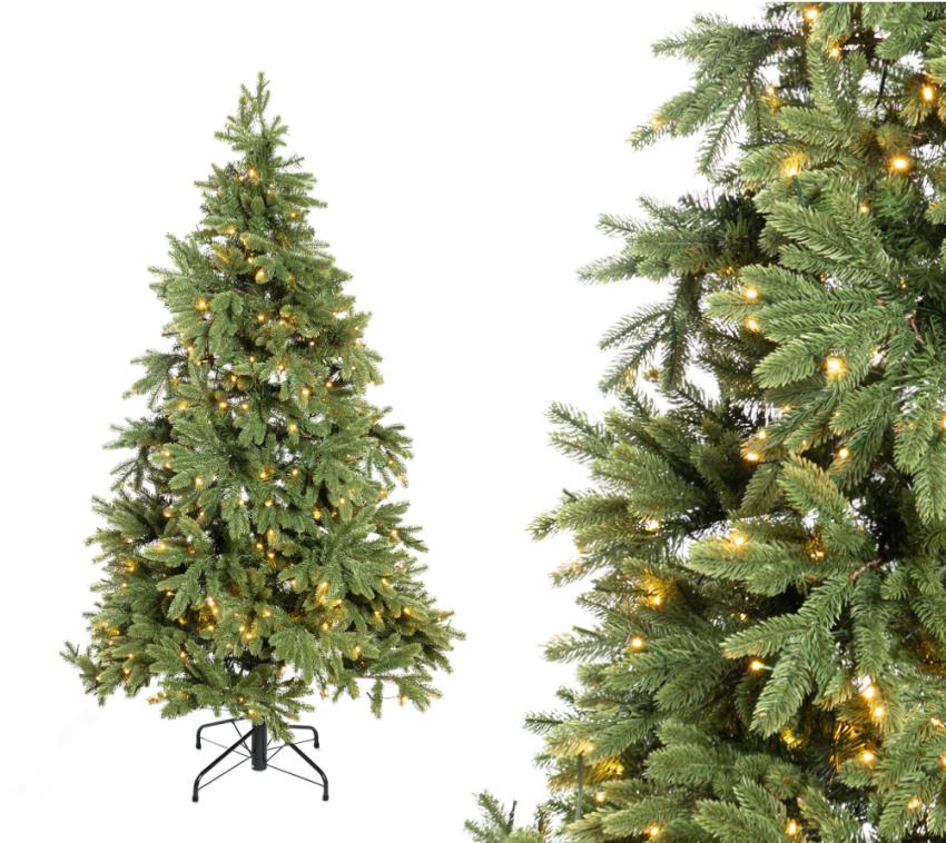 B-WARE Evergreen Künstlicher Weihnachtsbaum Roswell Kiefer LED | Grün | 180 cm 