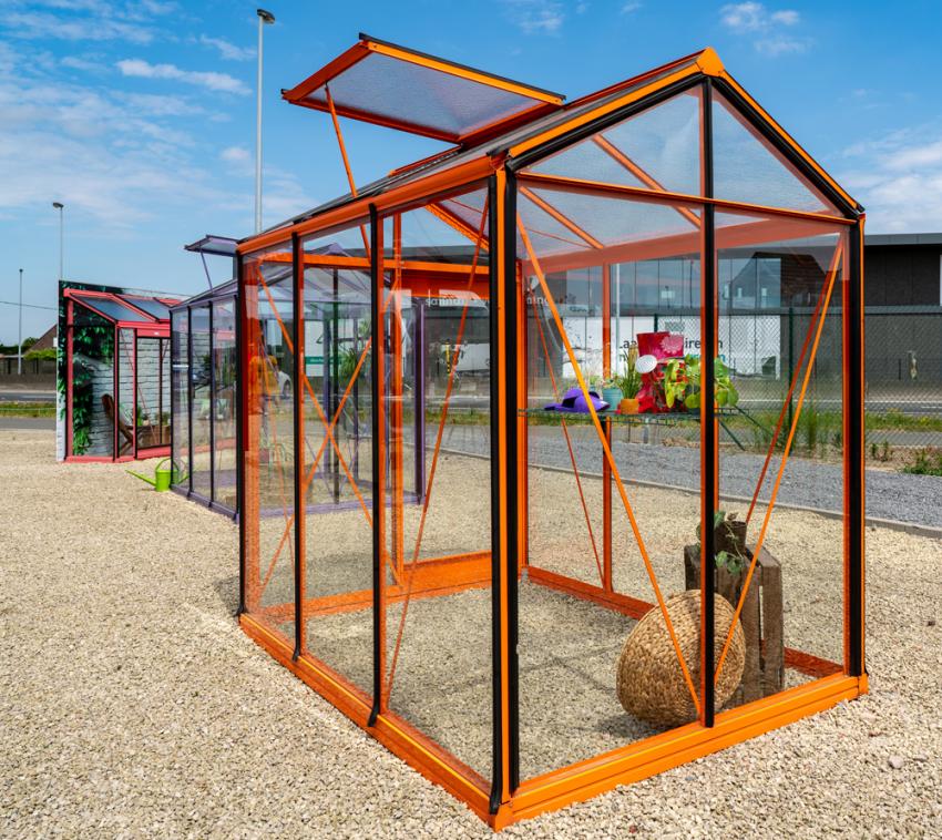 ACD Aluminium Glas Gewächshaus Piccolo P03 RAL silber 224x159 cm 