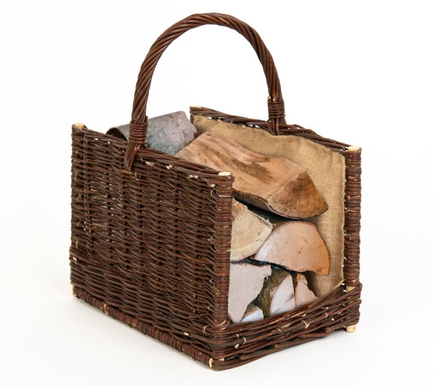 Westmann Holz Kaminholzkorb Magda | Natur | 28x45x31 cm 