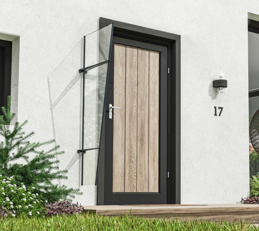 Palram - Canopia Aluminium Seitenwand Pegasus 620 | Grau | 64x171 cm 