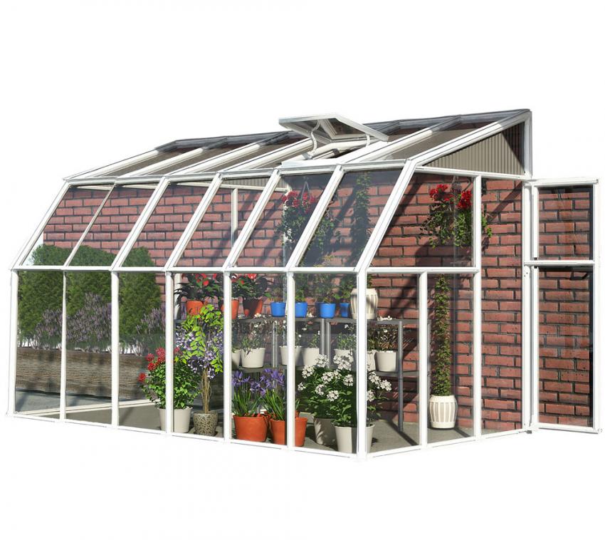 Rion Kunststoff Kaltwintergarten Sun Room 37 | Weiß | 448x201x247 cm 