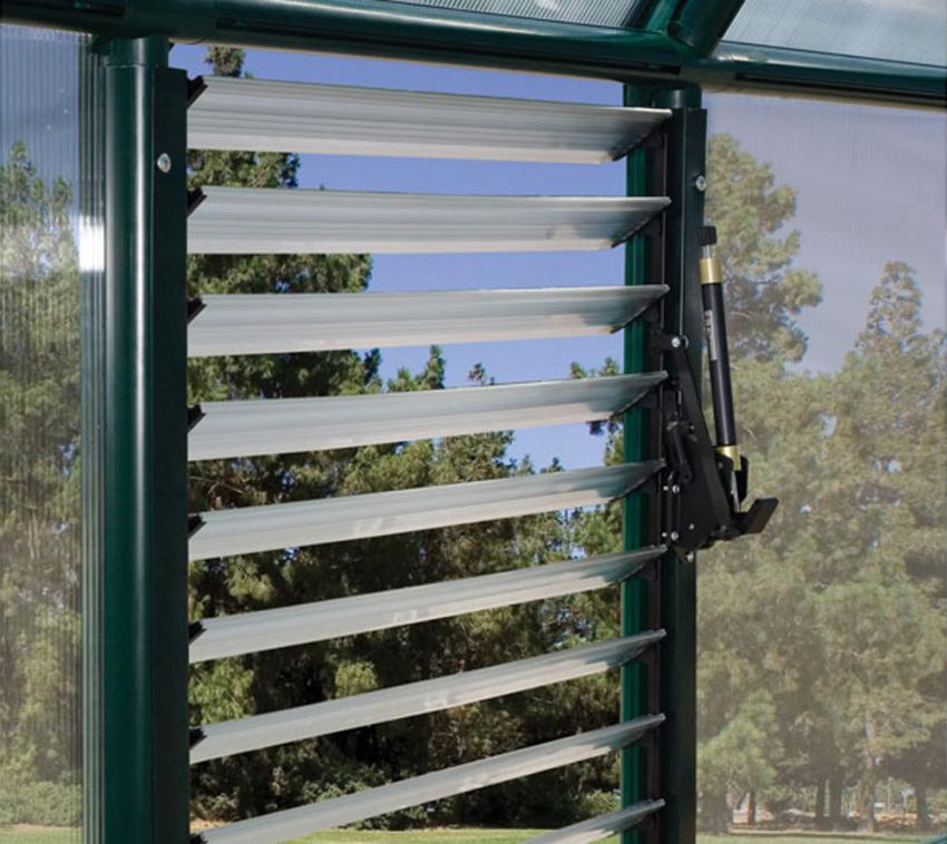 Rion automatischer Lamellenfensteröffner passend für Rion Gewächshäuser | Schwarz | 